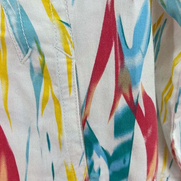 FDJ French Dress Jeans denim jacket white button up lightweight Canadian design - Picture 4 of 5